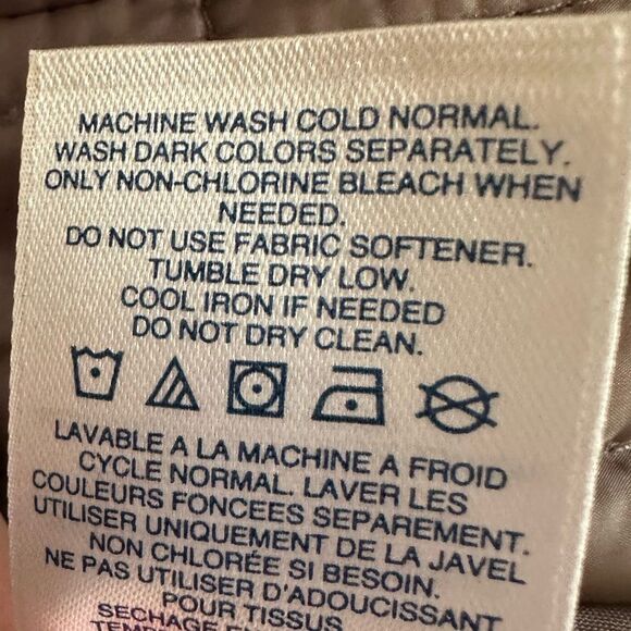 Lands' End Womens Quilted Insulated Lightweight Barn Chore Jacket, Brown Size XL - Picture 10 of 10